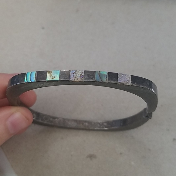 Sterling Silver and Alabaster Square Bracelet - Picture 3 of 6